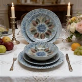 Imelised 3D-prinditud indigolehtedest mandala keraamilised sööginõud